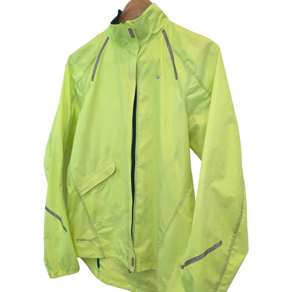 Nike Storm-Fit Jacket Windbreaker Running Biking Yellow Women's Small - Picture 2 of 10